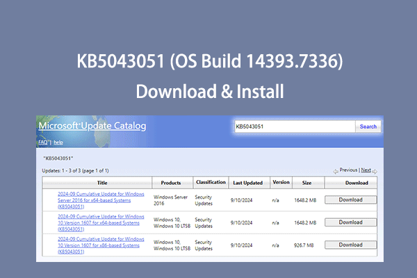 Download and Install KB5043051 | KB5043051 Not Installing