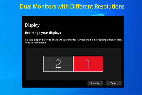 Set up or Fix Dual Monitors with Different Resolutions