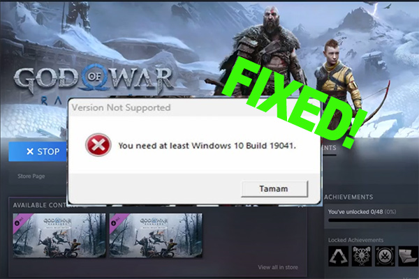 How to Fix God of War Ragnarok Windows 10 Build 19041 Error