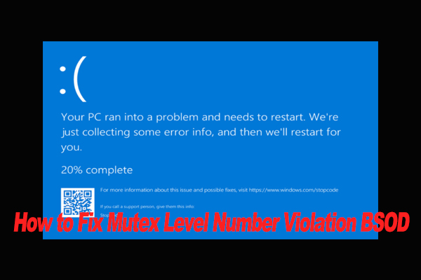 How to Fix Mutex Level Number Violation BSOD on Windows 11/10