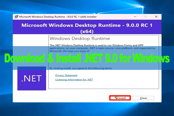 How to Download & Install .NET 9.0 for Windows 11/10 PCs