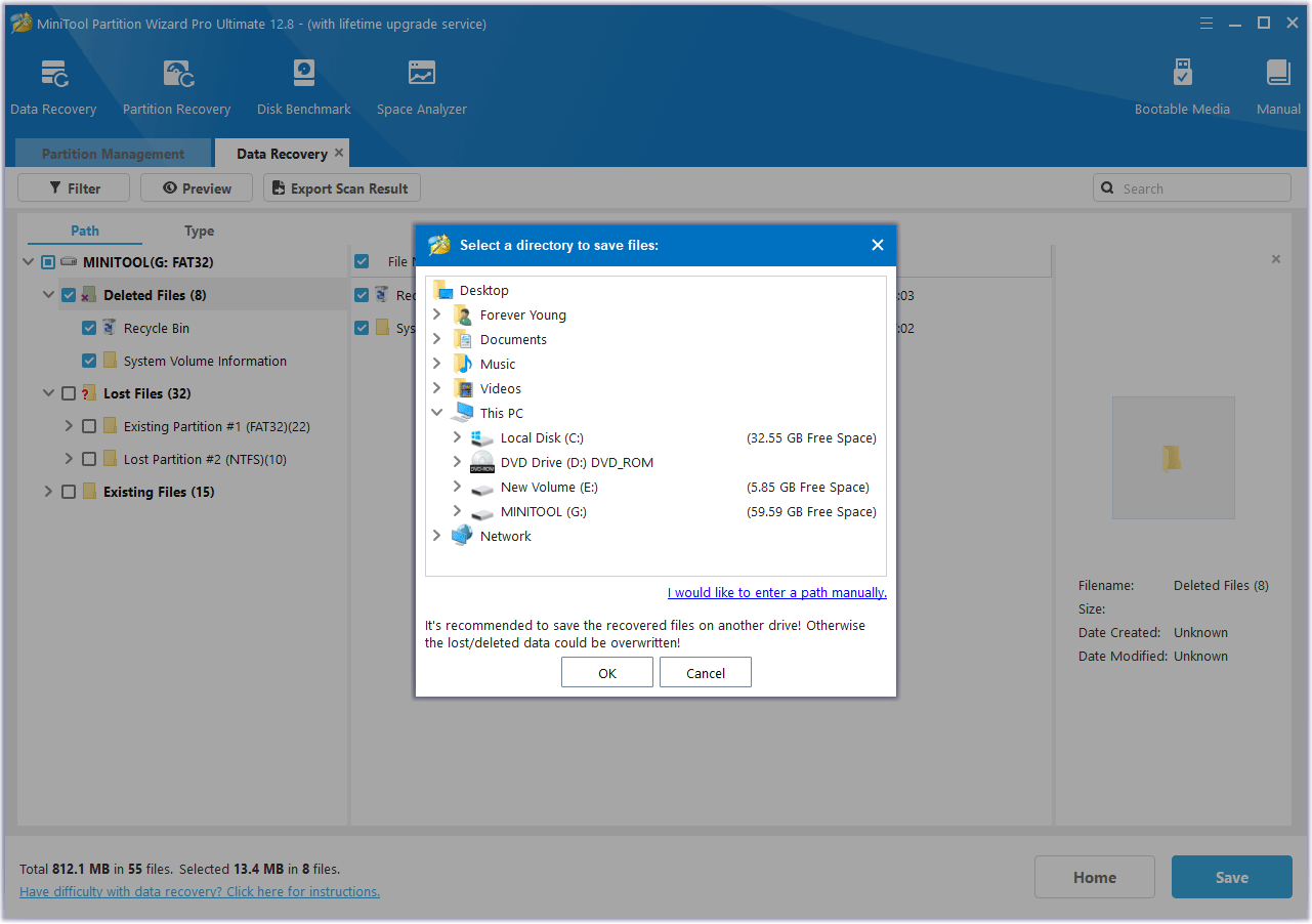 recover lost data