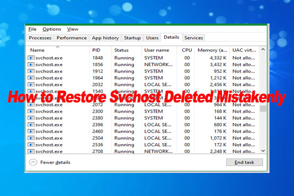 Svchost Deleted Mistakenly? Here’s How to Restore Svchost.exe