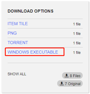 download the executable file