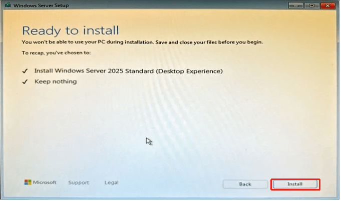 install Server 2025 Preview