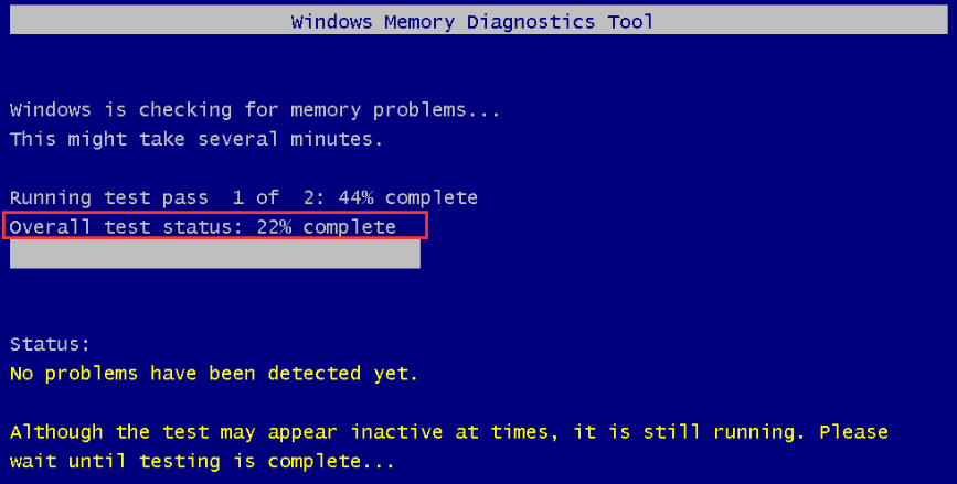 test memory with Windows Memory Diagnostics Tool