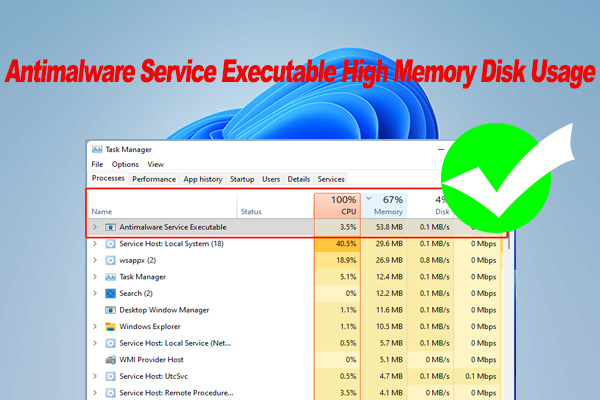 How to Fix Antimalware Service Executable High Memory Disk Usage