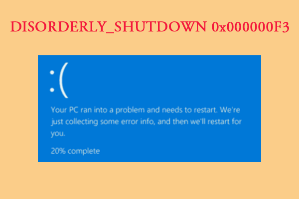 DISORDERLY_SHUTDOWN Error 0x000000F3 – How to Fix It Easily