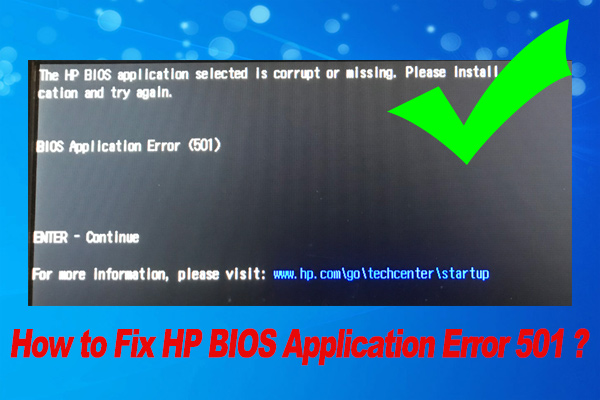 How to Fix HP BIOS Application Error 501 on Windows