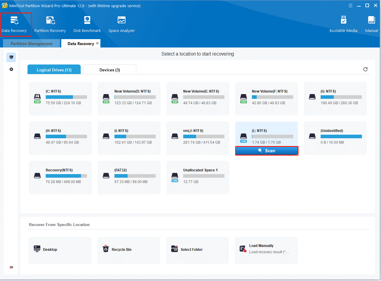 recover data using Partition Magic