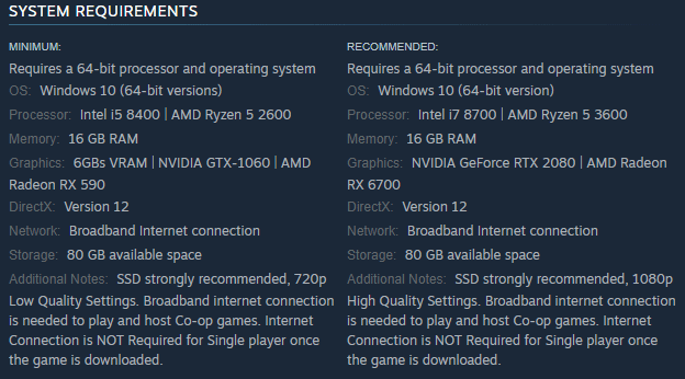 MechWarrior 5: Clans system requirements