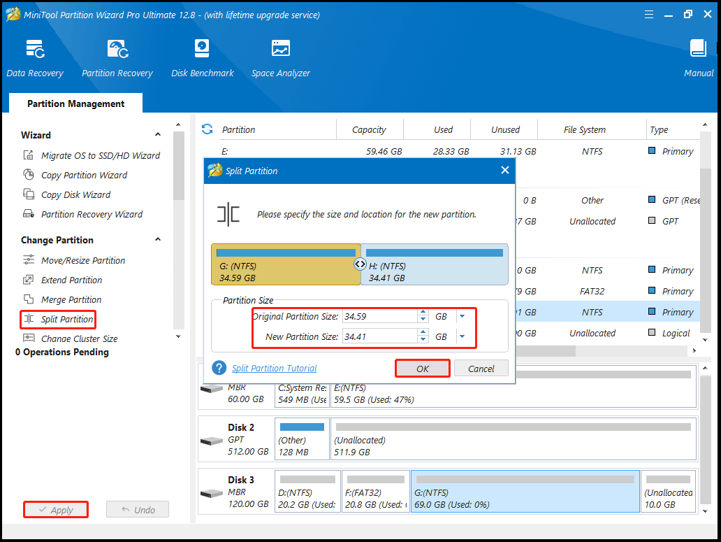 partition an SSD