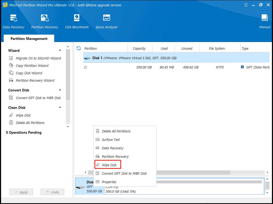 Partition Magic wipe disk