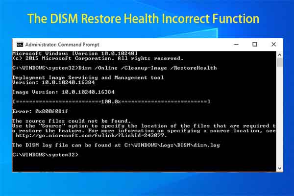 Quick Fixes for The DISM Restore Health Incorrect Function Error