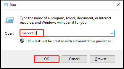 open System Configuration from Run window