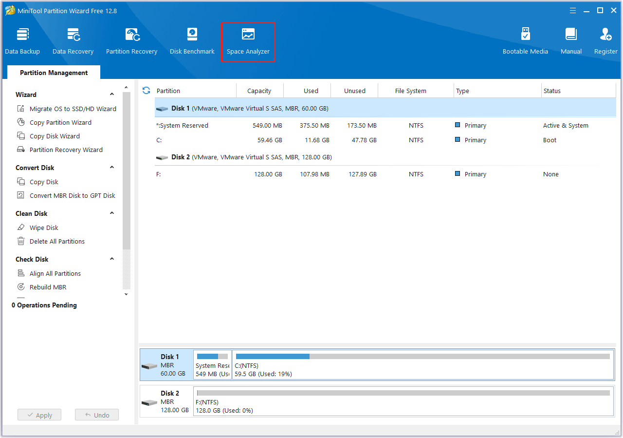 MiniTool Partition Wizard Space Analyzer