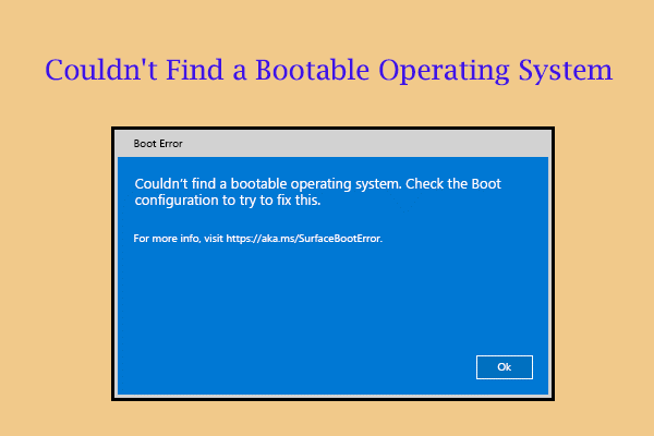 [Solved] Couldn’t Find a Bootable Operating System on Surface