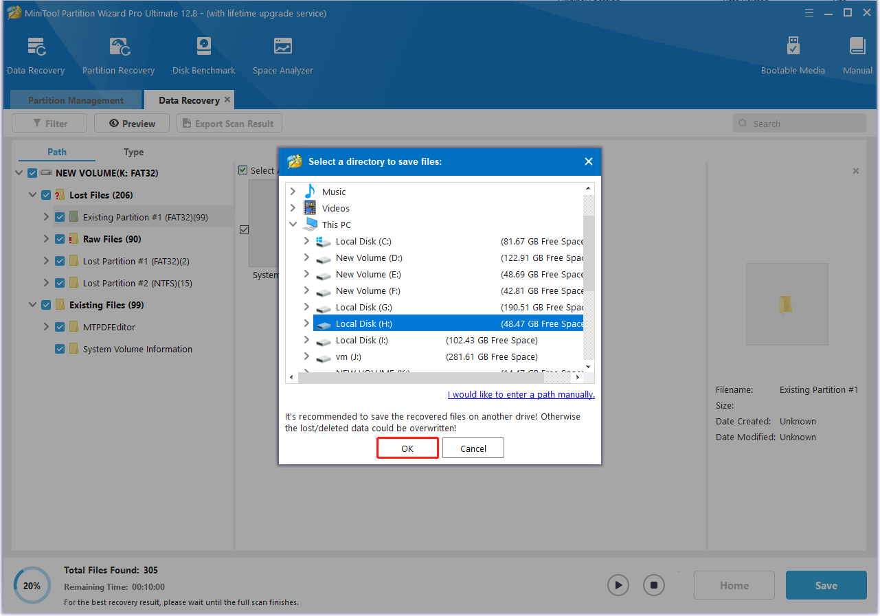 recover files using Partition Magic