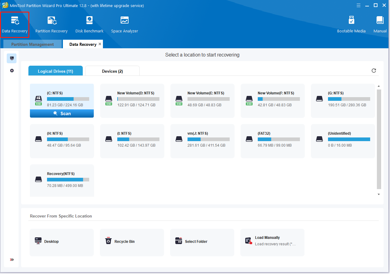 recover data using Partition Magic