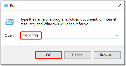 open System Configuration from Run window