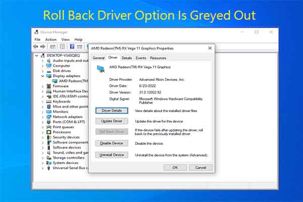 Roll Back Driver Option Is Greyed Out: How to Fix