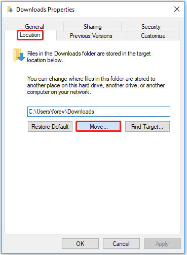 stop programs installing on C drive via File Explorer