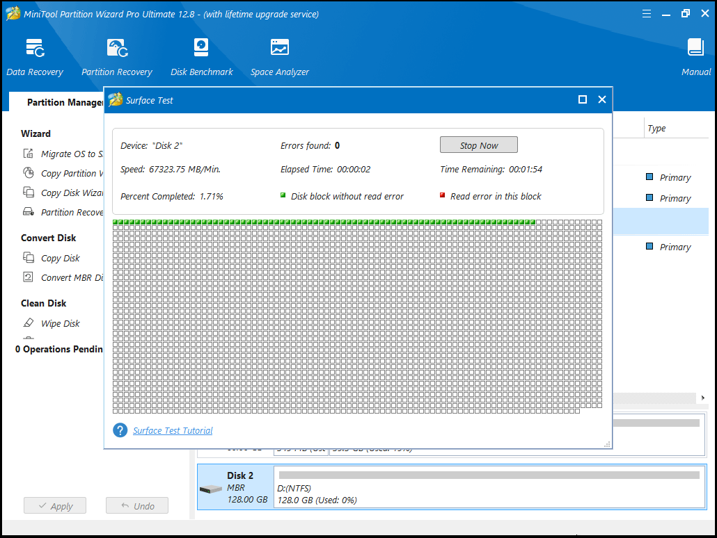 scan disk to find bad sectors MiniTool Partition Wizard