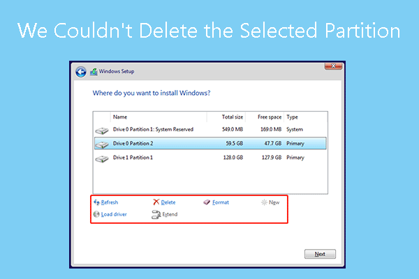 What to Do If You Can’t Delete the Selected Partition? 5 Fixes!