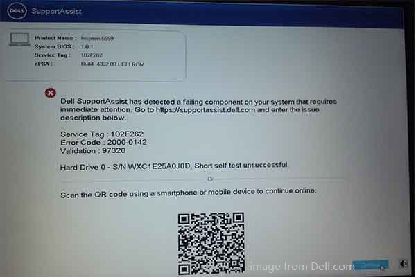 Alert: Dell SupportAssist Has Detected a Failing Component