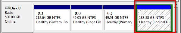 drive letter missing in Disk Management