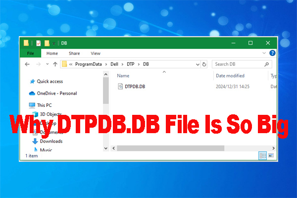 How to Reduce the Size of the DTPDB.DB File on Windows 10/11