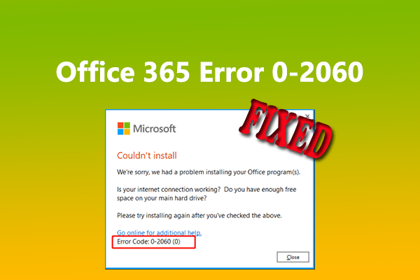 Office 365 Error 0-2060: Discover the Reasons & Solutions