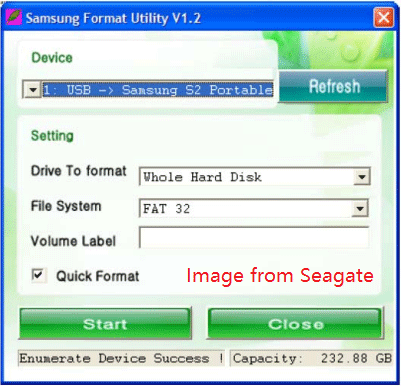 Samsung Format Utility