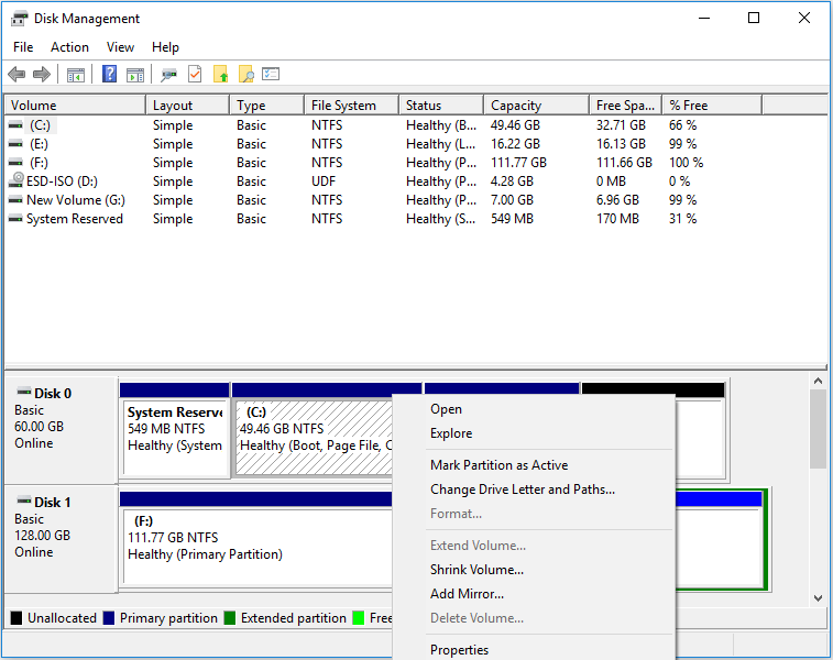 cannot extend a drive