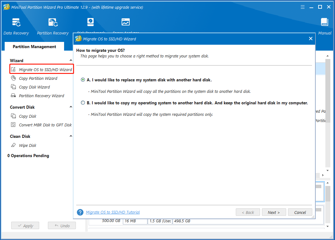 migrate OS using Partition Magic