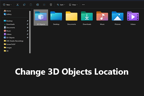 How to Change, Remove, and Restore the 3D Objects Folder