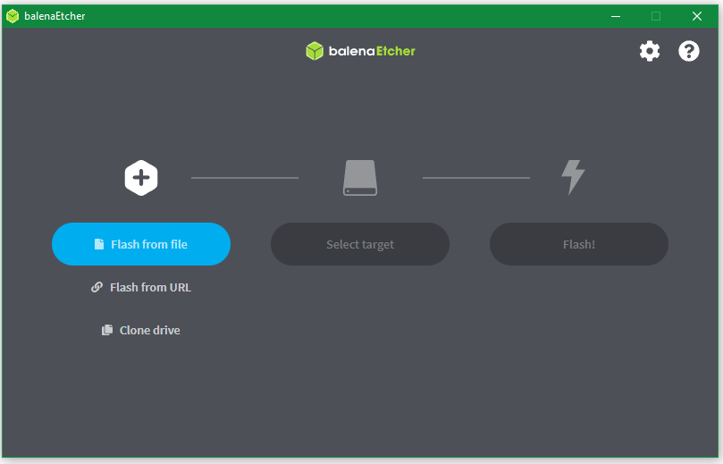 main interface of balenaEtcher