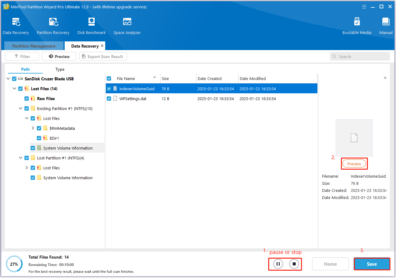 recover files from USB using Partition Magic