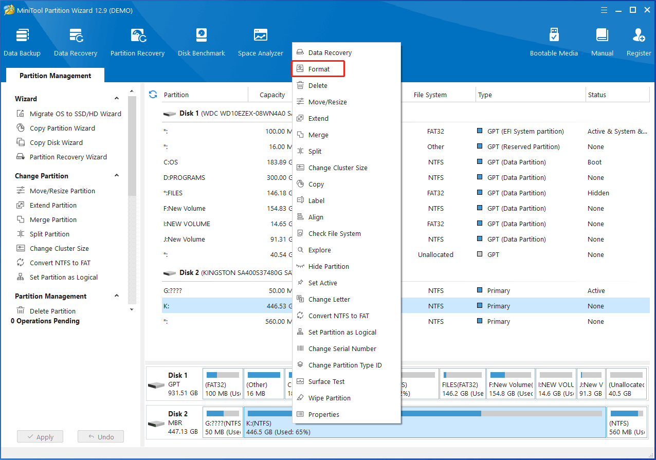 format storage devices