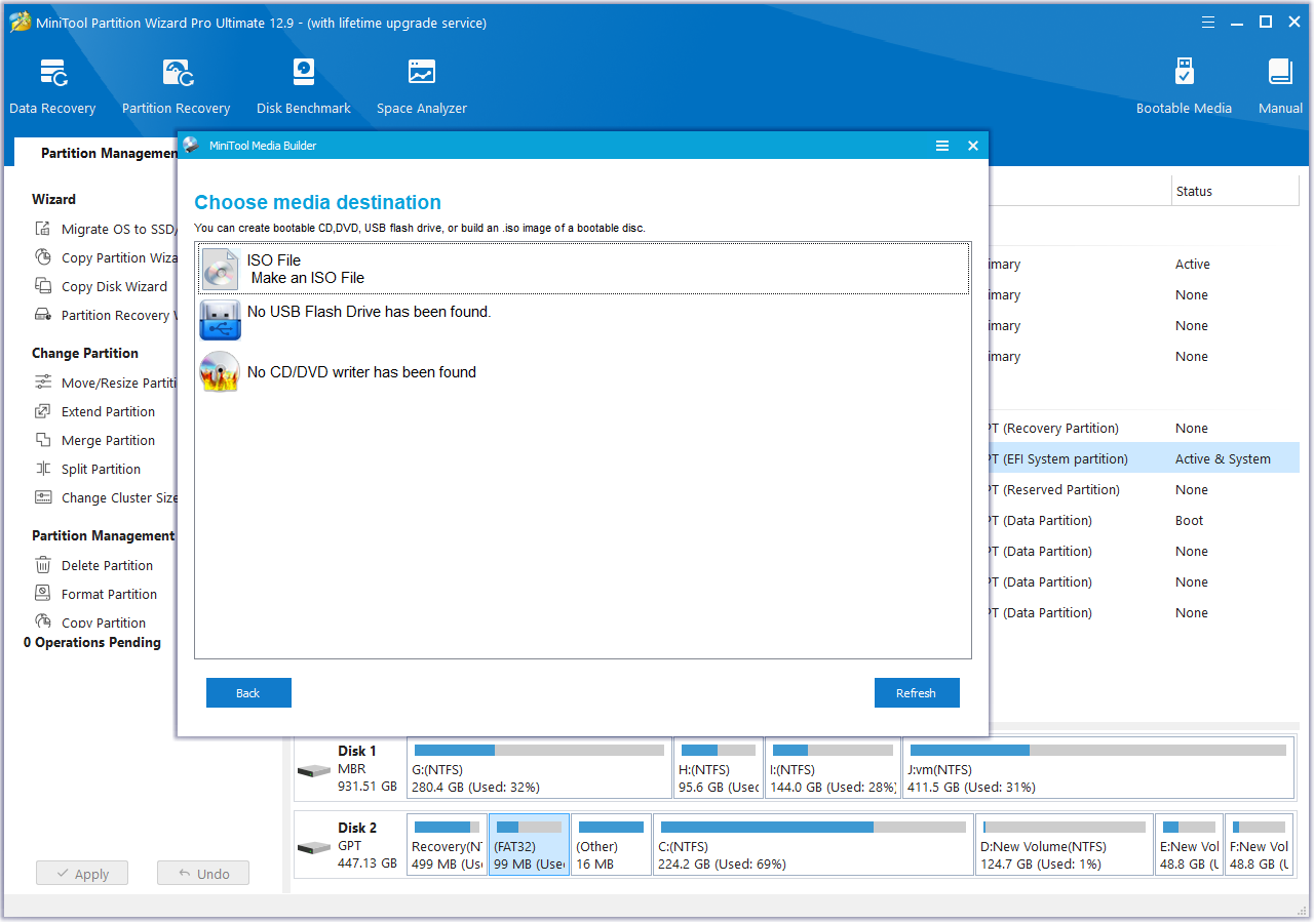 create bootable usb using Partition Magic