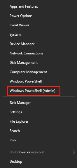 run Windows PowerShell as admin