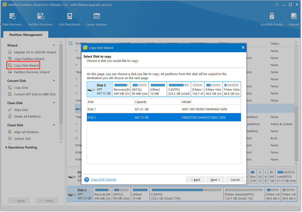 clone hard disk to SSD using Partition Magic