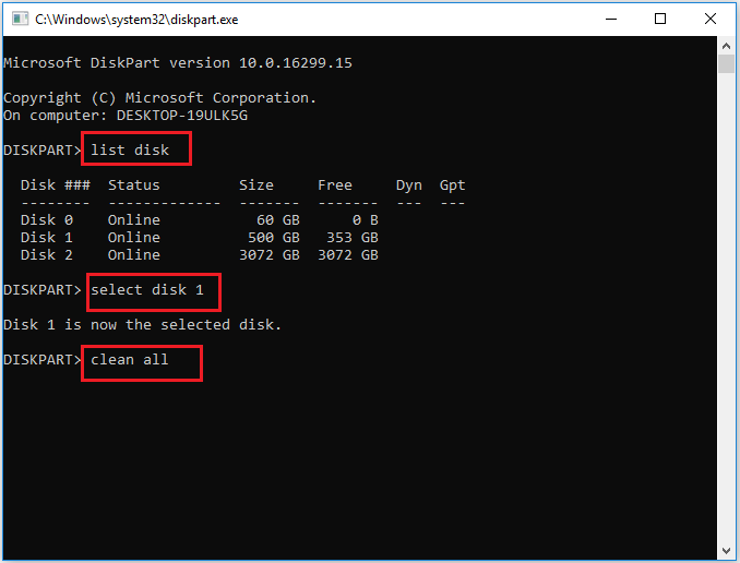 the steps of wiping hard drive data