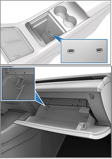 Tesla USB ports