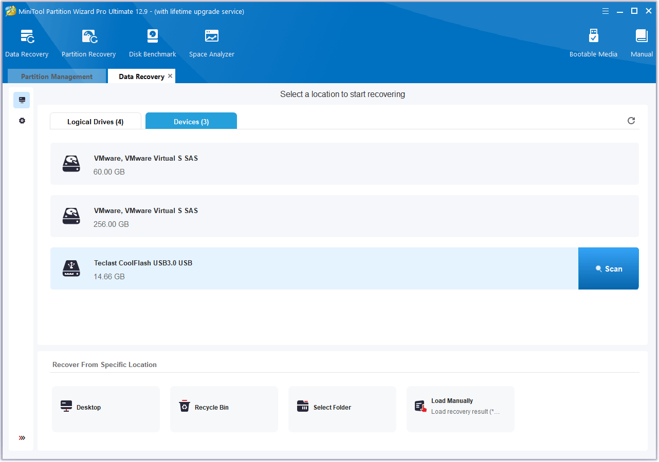 recover files MiniTool Partition Wizard