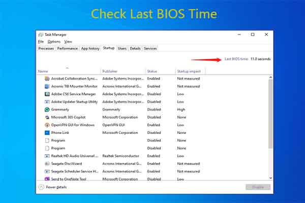 What Is Last BIOS Time and How to Discover & Reduce It