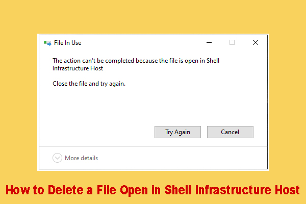 How to Delete a File Open in Shell Infrastructure Host | 7 Ways