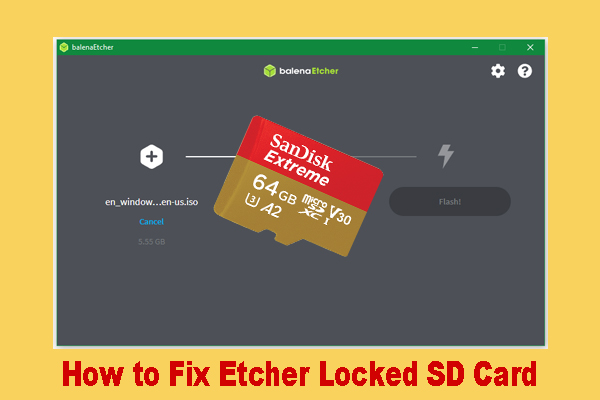 What to Do If Etcher Locked SD Card/USB Drive on Windows