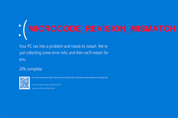 Want to Fix MICROCODE_REVISION_MISMATCH? Try These Ways!