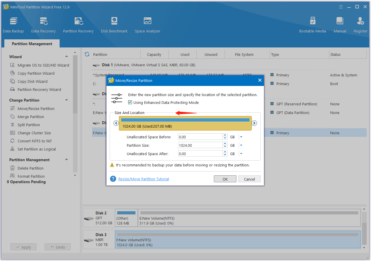 partition a hard drive with MiniTool Partition Wizard